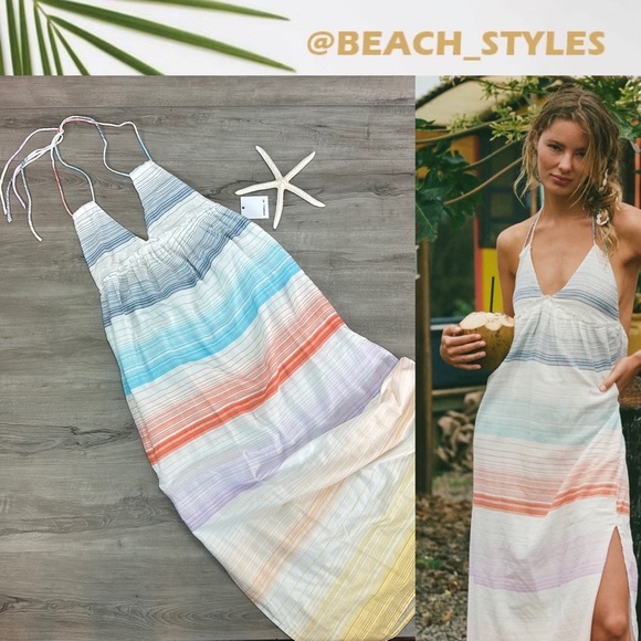 🔆O’NEILL🔆 LANGLEY HALTER MAXI DRESS - Picture 1 of 16